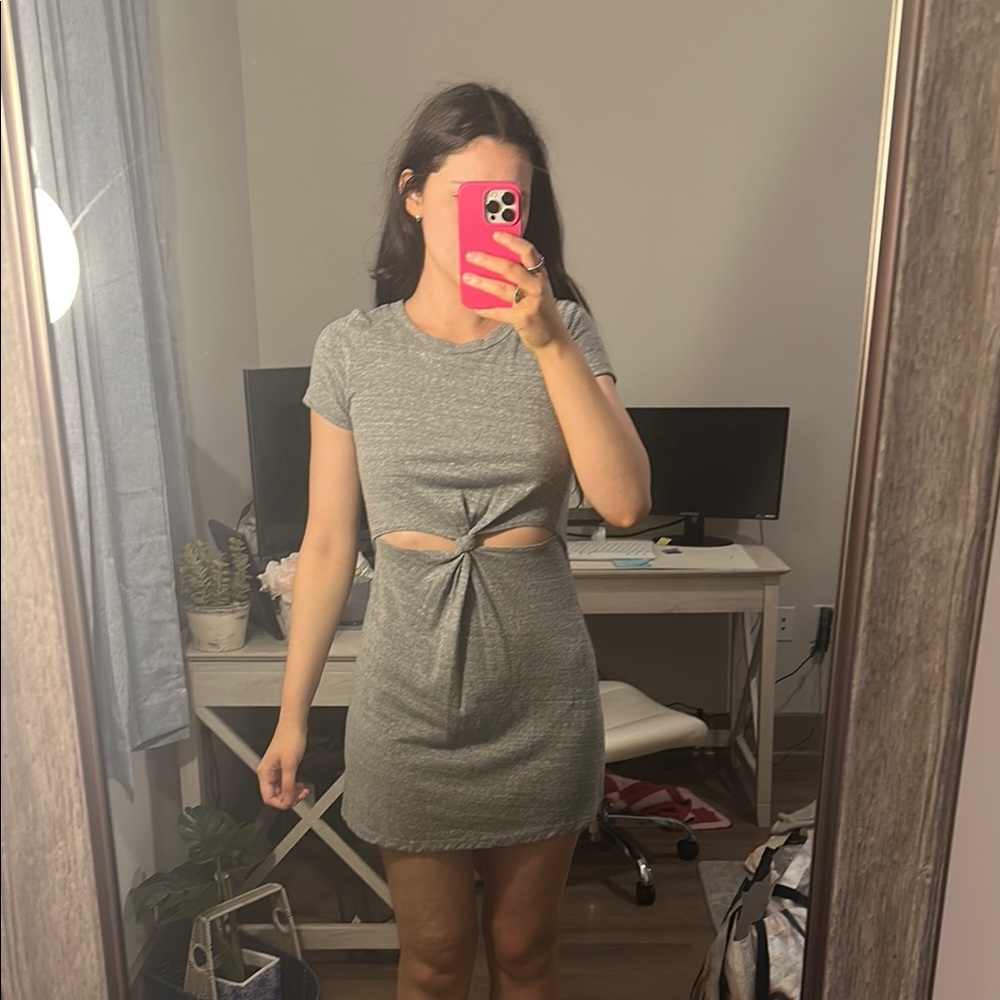 Audrey 3+1 Gray Mini Bodycon Dress